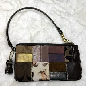 y2k COACH Patchwork Wristlet